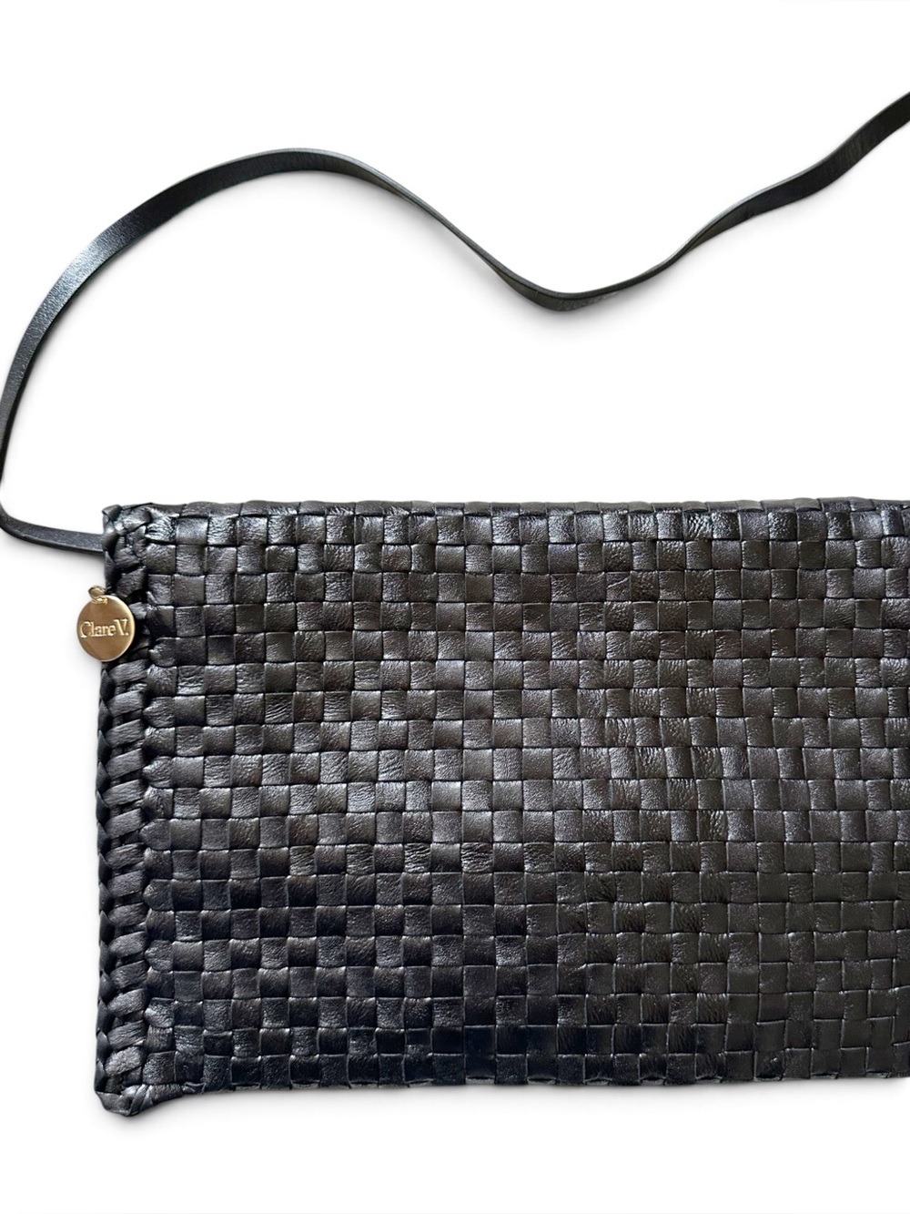 Clare V • Envelope Clutch Handbag
Black Woven Checker - Picture 6 of 13